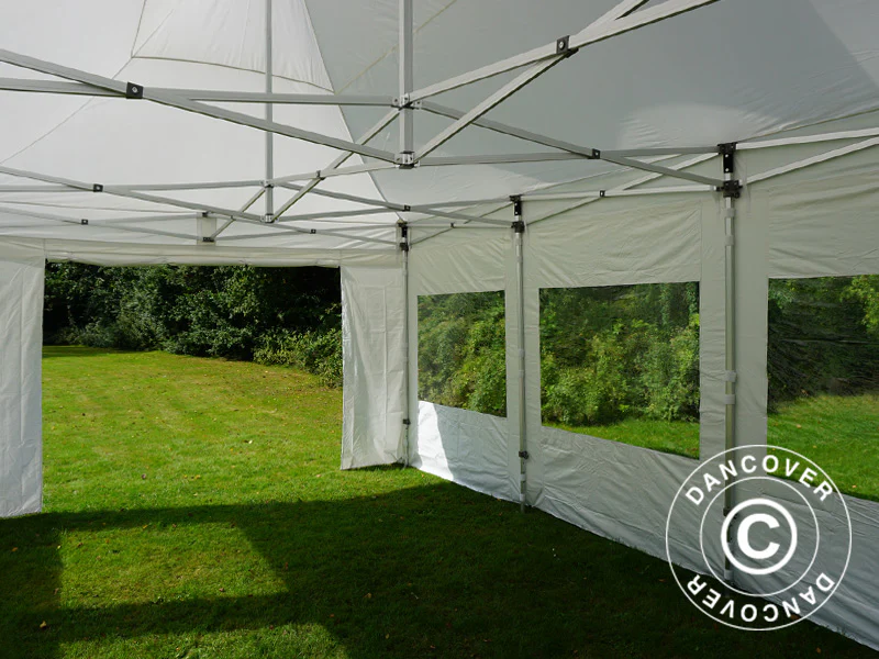 Snabbtält FleXtents PRO Peak Pagoda 4x6m Vit, inkl. 8 sidor - Image 17