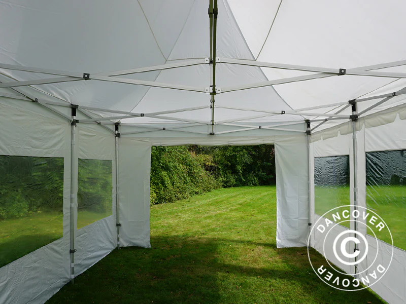 Snabbtält FleXtents PRO Peak Pagoda 4x6m Vit, inkl. 8 sidor - Image 18