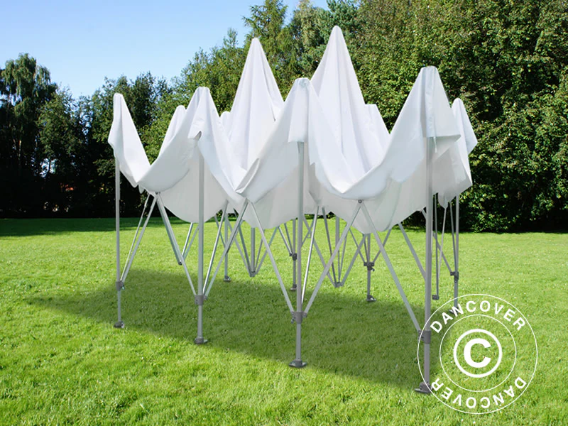 Snabbtält FleXtents PRO Peak Pagoda 4x6m Vit, inkl. 8 sidor - Image 26