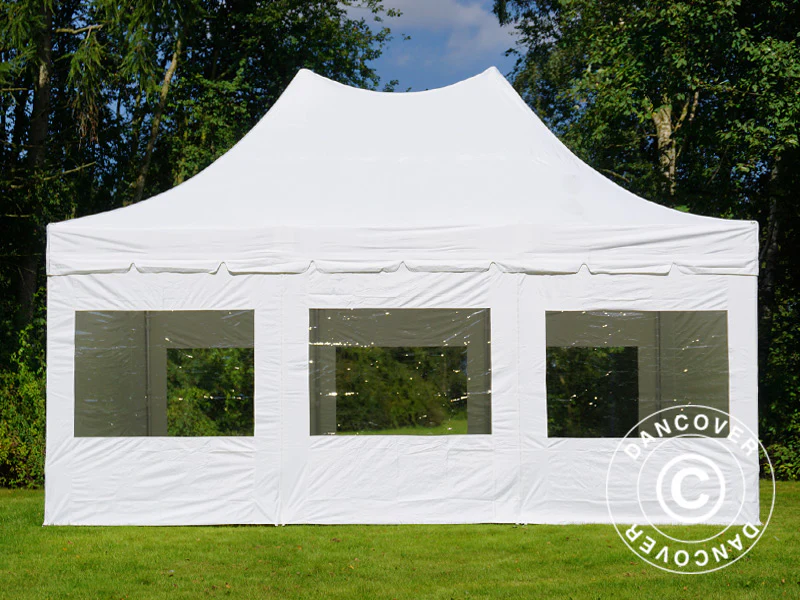 Snabbtält FleXtents PRO Peak Pagoda 4x6m Vit, inkl. 8 sidor - Image 6