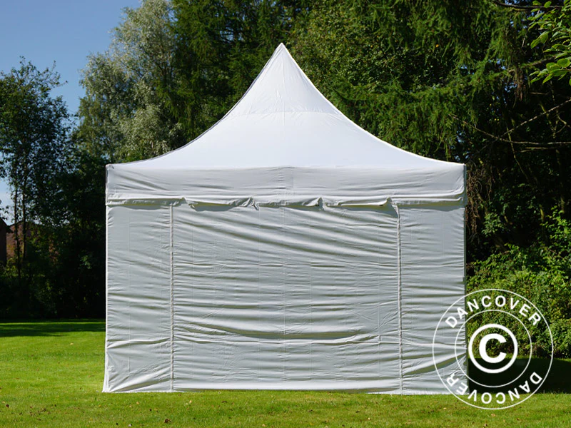 Snabbtält FleXtents PRO Peak Pagoda 4x6m Vit, inkl. 8 sidor - Image 7