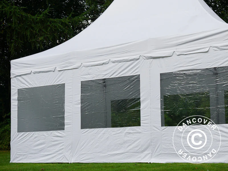 Snabbtält FleXtents PRO Peak Pagoda 4x6m Vit, inkl. 8 sidor - Image 8