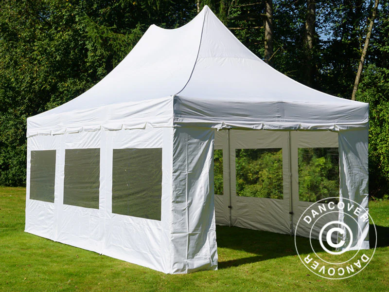 Snabbtält FleXtents PRO Peak Pagoda 4x6m Vit, inkl. 8 sidor - Image 9