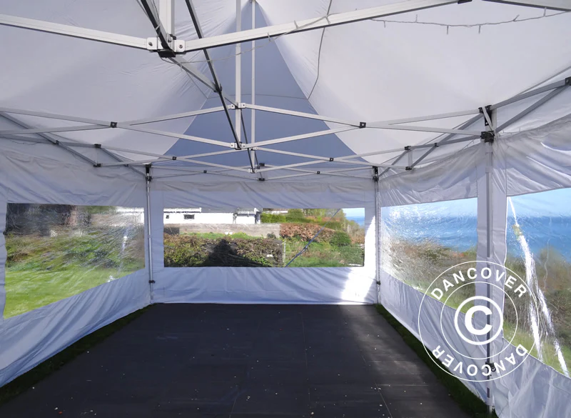 Snabbtält FleXtents PRO Peak Pagoda 4x8m Vit, inkl. 6 sidor - Image 10