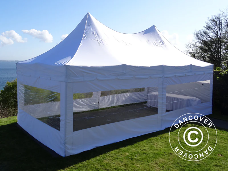 Snabbtält FleXtents PRO Peak Pagoda 4x8m Vit, inkl. 6 sidor - Image 13