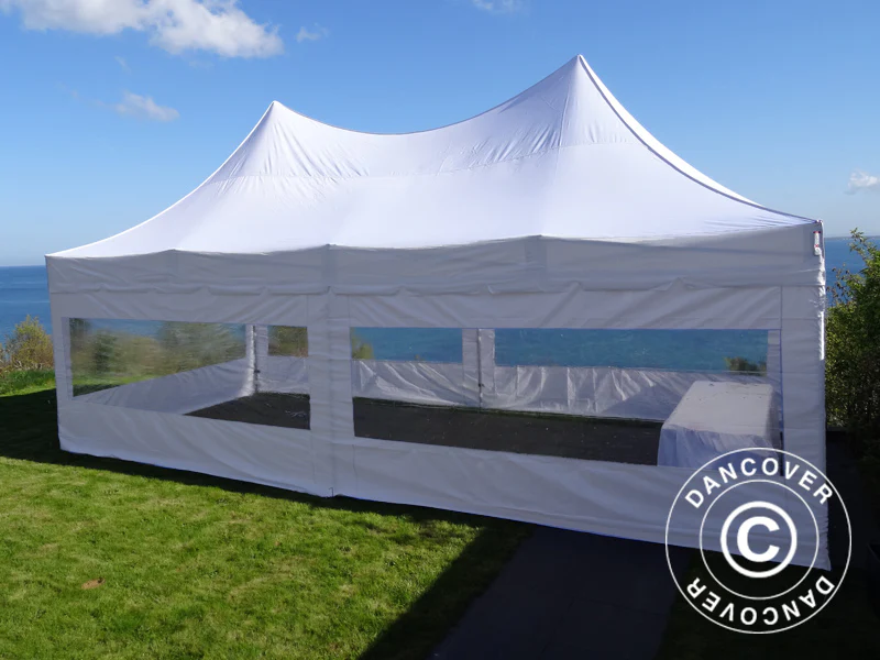 Snabbtält FleXtents PRO Peak Pagoda 4x8m Vit, inkl. 6 sidor - Image 5