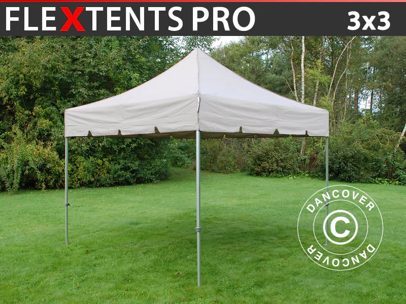 Snabbtält FleXtents PRO "Peaked" 3x3m Latte