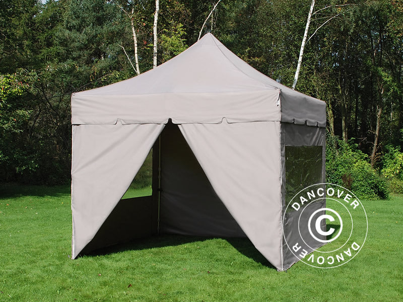 Snabbtält FleXtents PRO "Peaked" 3x3m Latte, inkl. 4 sidor - Image 6