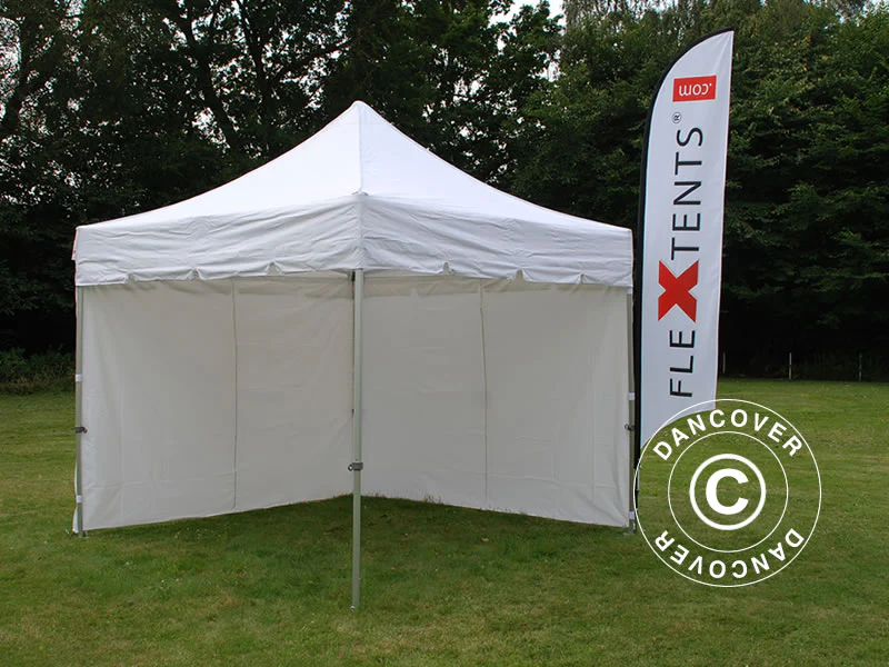 Snabbtält FleXtents PRO "Peaked" 3x3m Vit, inkl. 4 sidor - Image 13