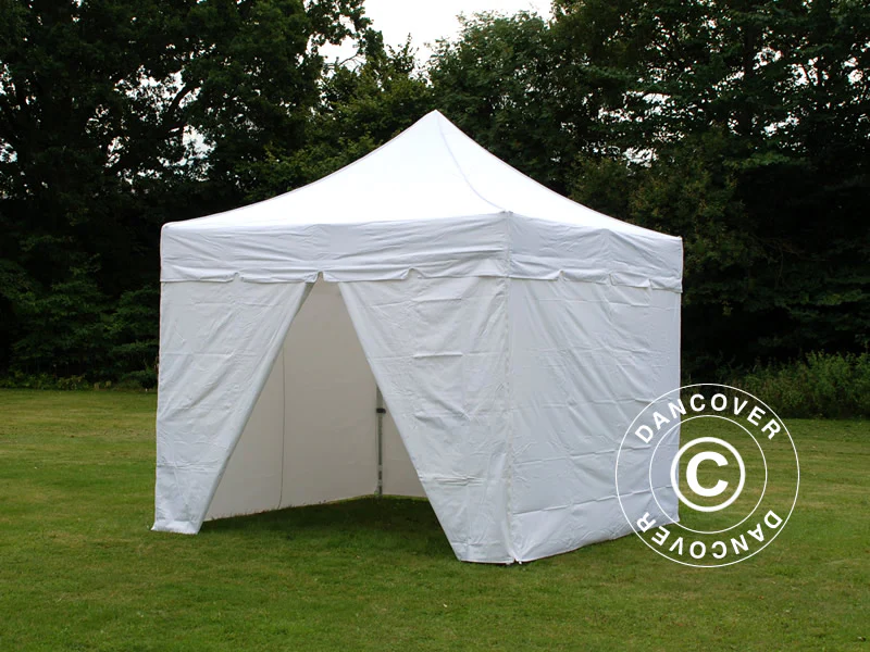 Snabbtält FleXtents PRO "Peaked" 3x3m Vit, inkl. 4 sidor - Image 4
