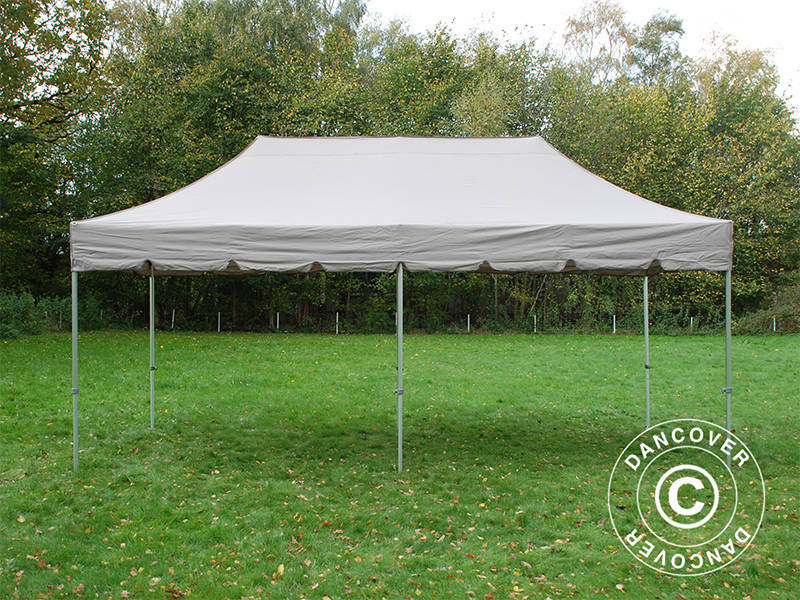 Snabbtält FleXtents PRO "Peaked" 3x6m Latte, inkl. 6 dekorativa gardiner - Image 5