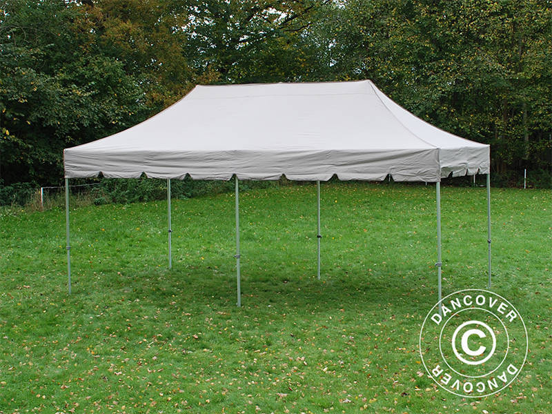 Snabbtält FleXtents PRO "Peaked" 3x6m Latte, inkl. 6 dekorativa gardiner - Image 6