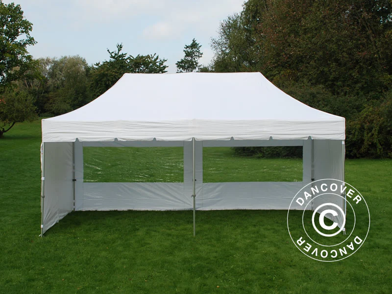 Snabbtält FleXtents PRO "Peaked" 3x6m Vit, inkl. 6 sidor - Image 3