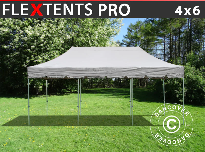 Snabbtält FleXtents PRO "Peaked" 4x6m Latte