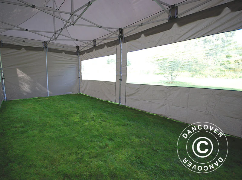 Snabbtält FleXtents PRO "Peaked" 4x8m Latte, inkl. 6 sidor - Image 10
