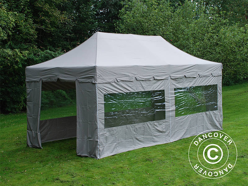 Snabbtält FleXtents PRO "Peaked" 4x8m Latte, inkl. 6 sidor - Image 4
