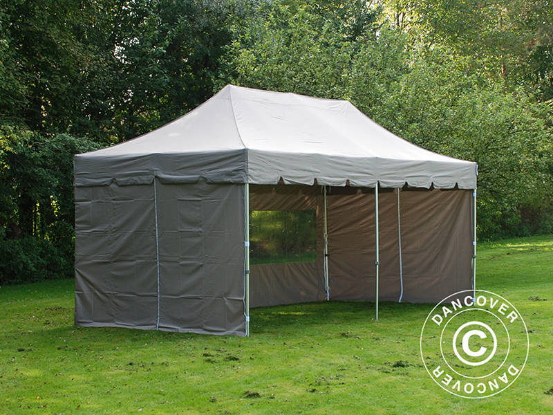 Snabbtält FleXtents PRO "Peaked" 4x8m Latte, inkl. 6 sidor - Image 6