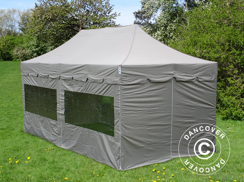Snabbtält FleXtents PRO "Peaked" 4x8m Latte, inkl. 6 sidor - Image 9