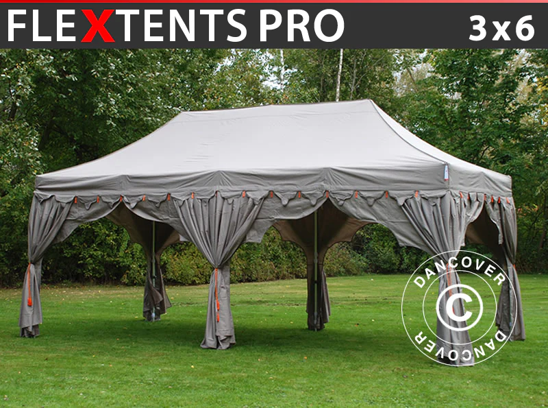 Snabbtält FleXtents PRO "Raj" 3x6m Latte/Orange