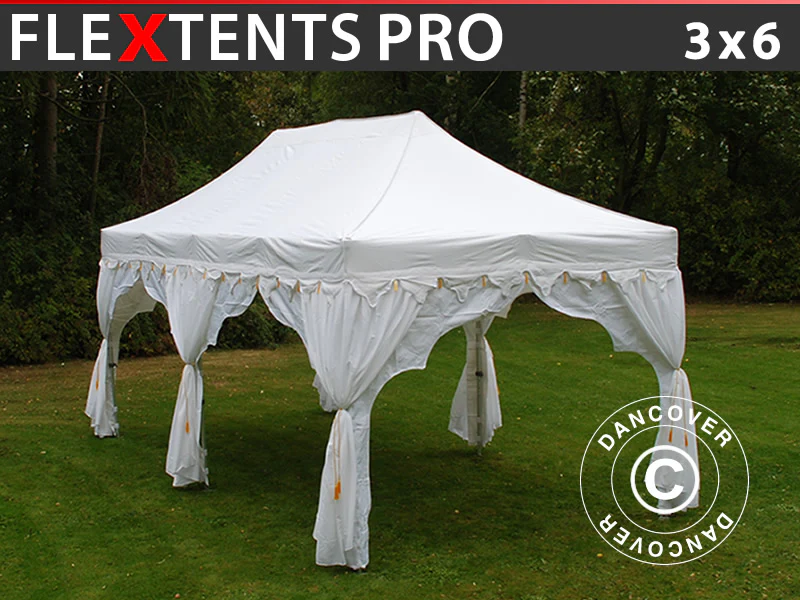 Snabbtält FleXtents PRO "Raj" 3x6m Vit/Guld