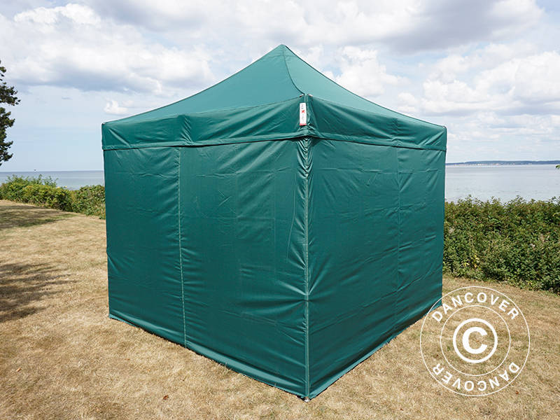 Snabbtält FleXtents PRO Steel 3x3m Grön, inkl. 4 sidor - Image 5