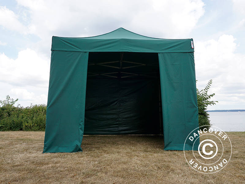 Snabbtält FleXtents PRO Steel 3x3m Grön, inkl. 4 sidor - Image 7