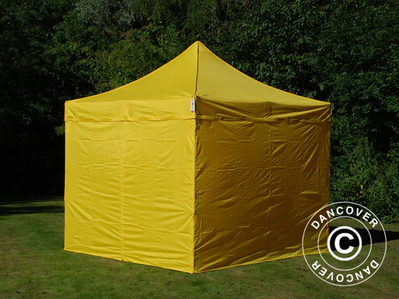 Snabbtält FleXtents PRO Steel 3x3m Gul, inkl. 4 sidor - Image 2