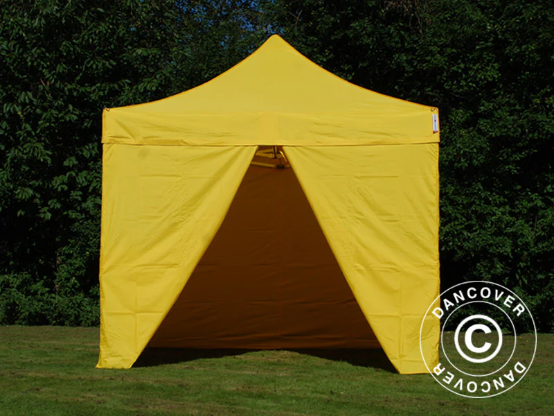 Snabbtält FleXtents PRO Steel 3x3m Gul, inkl. 4 sidor - Image 4