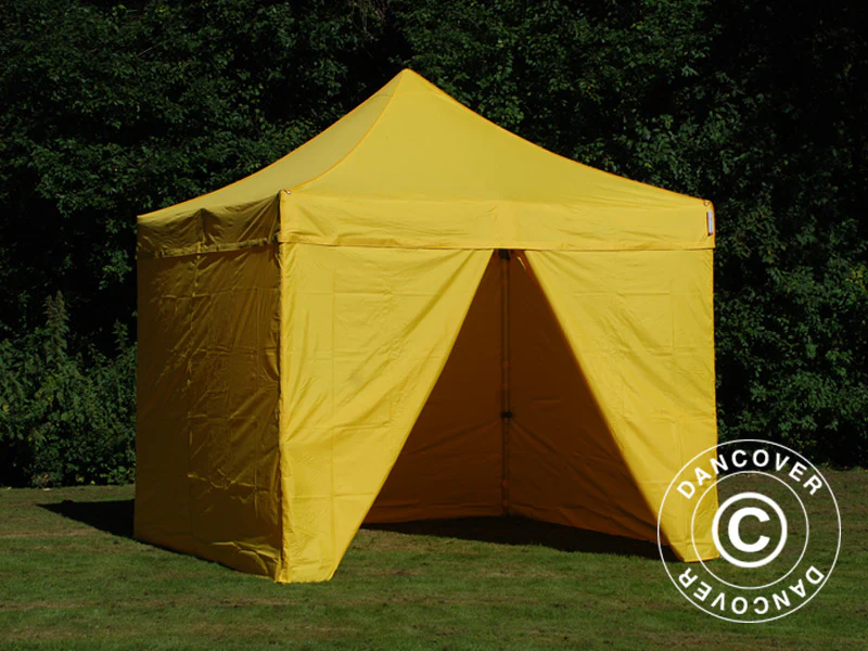 Snabbtält FleXtents PRO Steel 3x3m Gul, inkl. 4 sidor - Image 5