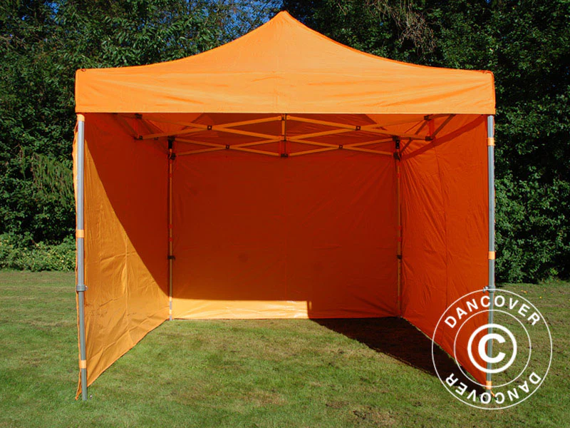 Snabbtält FleXtents PRO Steel 3x3m Orange, inkl. 4 sidor - Image 10