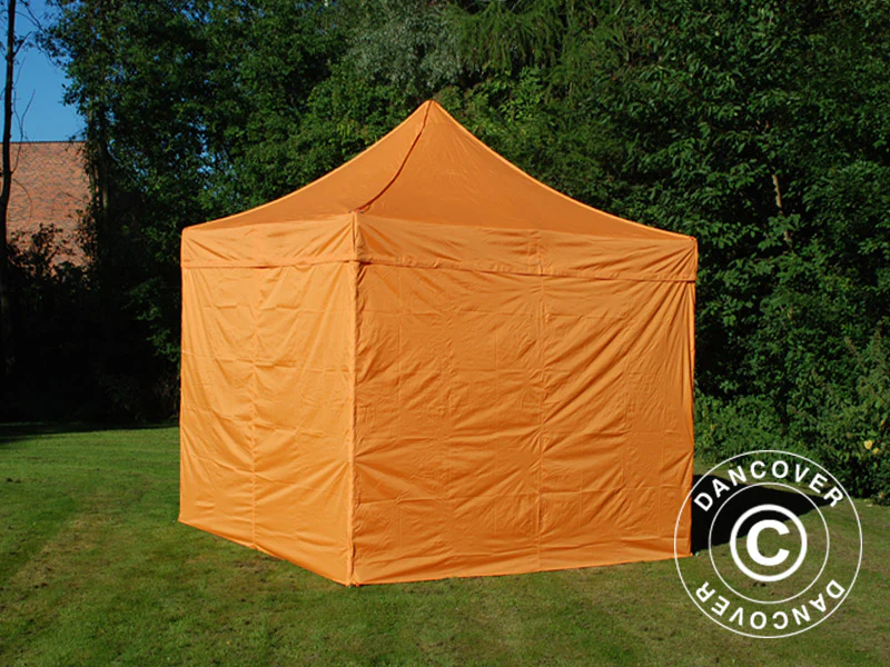 Snabbtält FleXtents PRO Steel 3x3m Orange, inkl. 4 sidor - Image 3