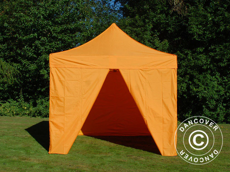 Snabbtält FleXtents PRO Steel 3x3m Orange, inkl. 4 sidor - Image 6