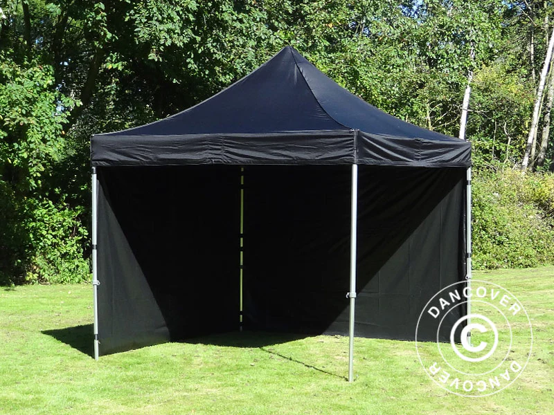 Snabbtält FleXtents PRO Steel 3x3m Svart, Flamhämmande, inkl. 4 sidor - Image 8