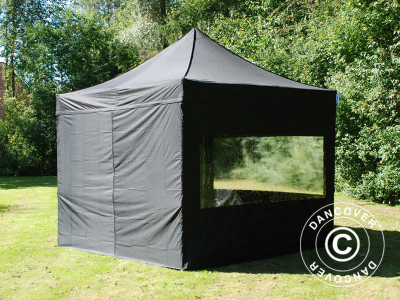 Snabbtält FleXtents PRO Steel 3x3m Svart, inkl. 4 sidor - Image 8