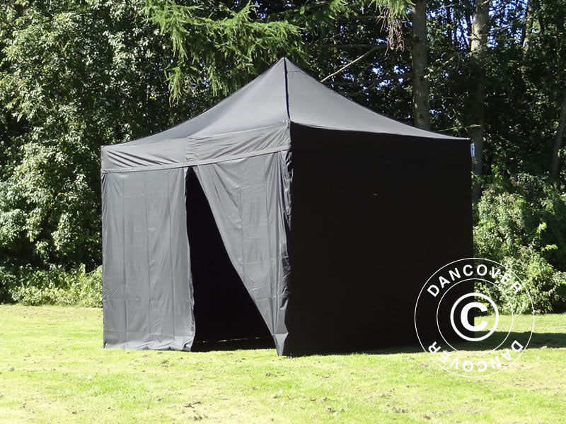 Snabbtält FleXtents PRO Steel 3x3m Svart, inkl. 4 sidor - Image 3