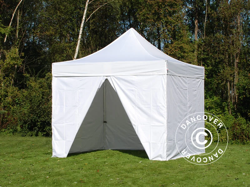 Snabbtält FleXtents PRO Steel 3x3m Vit, Flamhämmande, inkl. 4 sidor - Image 4