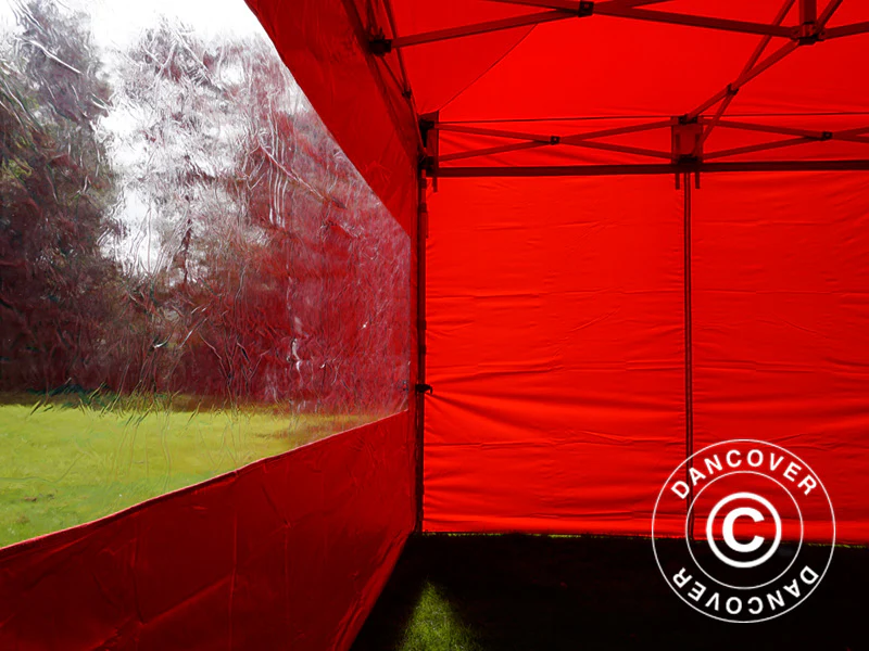 Snabbtält FleXtents PRO Steel 3x4,5m, Röd, inkl. 4 sidor - Image 7