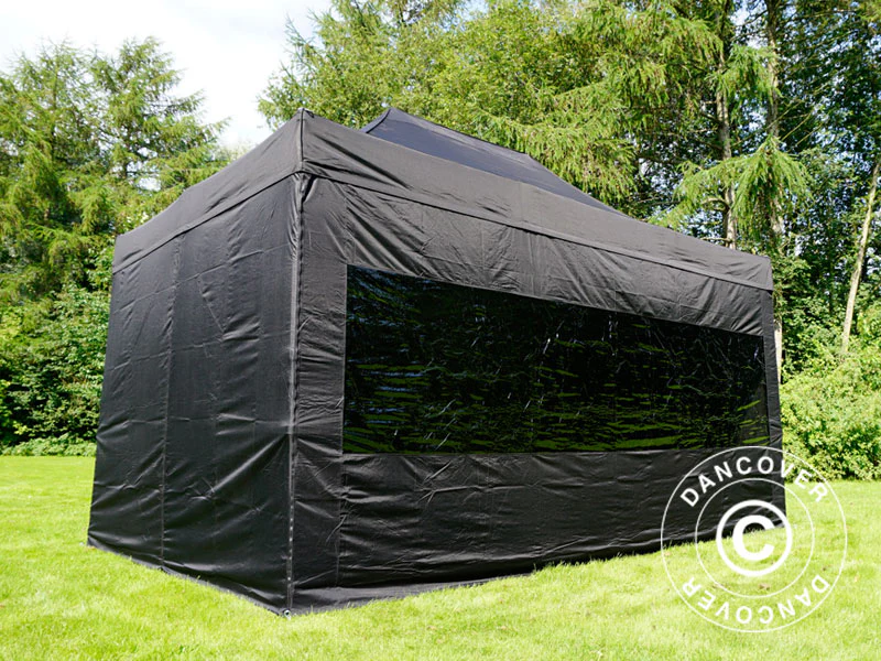 Snabbtält FleXtents PRO Steel 3x4,5m, Svart, inkl. 4 sidor - Image 6