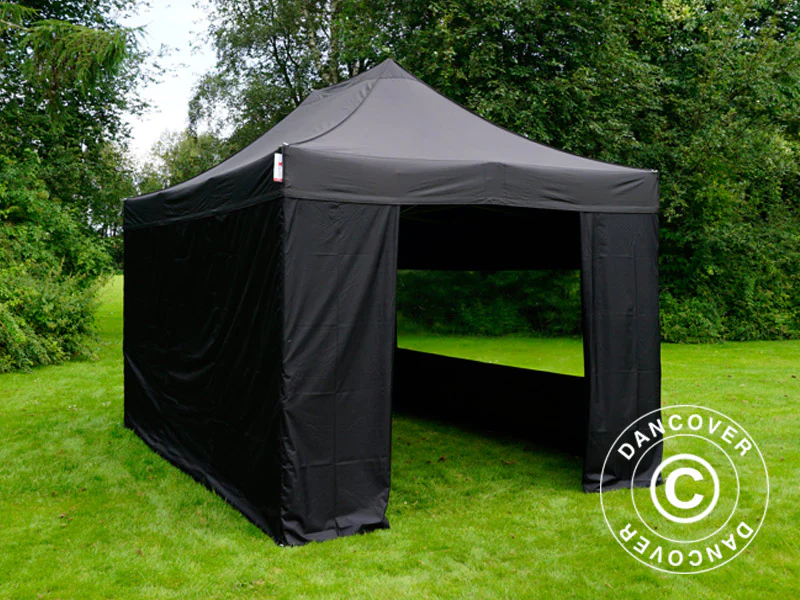 Snabbtält FleXtents PRO Steel 3x4,5m, Svart, inkl. 4 sidor - Image 7
