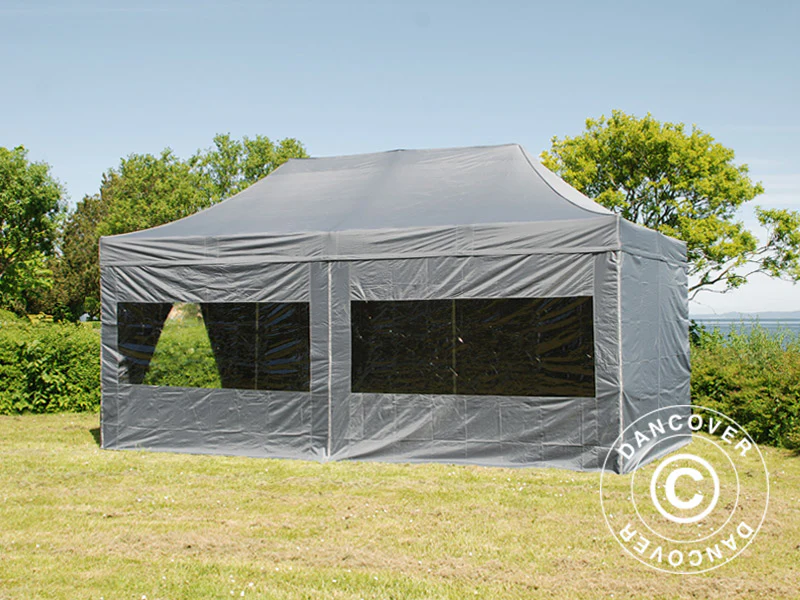 Snabbtält FleXtents PRO Steel 3x6m Grå, inkl. 6 sidor - Image 5