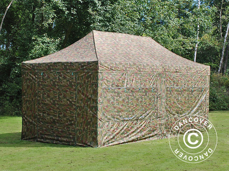 Snabbtält FleXtents PRO Steel 3x6m Kamouflage, inkl. 6 sidor - Image 6
