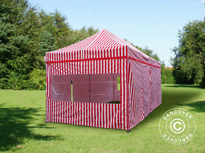 Snabbtält FleXtents PRO Steel 3x6m Randigt, inkl. 6 sidor - Image 3