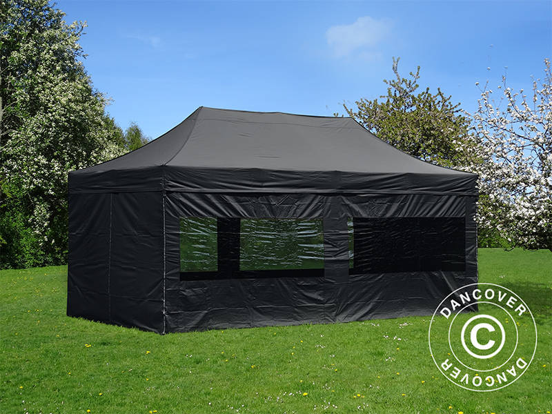 Snabbtält FleXtents PRO Steel 3x6m Svart, inkl. 6 sidor - Image 5