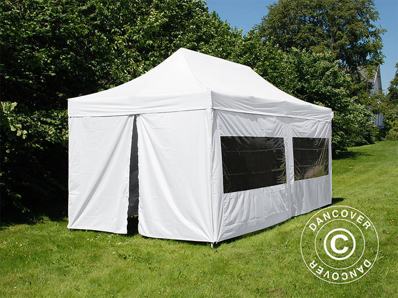 Snabbtält FleXtents PRO Steel 3x6m Vit, Flamhämmande, inkl. 6 sidor - Image 5