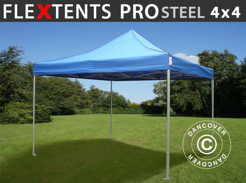 Snabbtält FleXtents PRO Steel 4x4m Blå