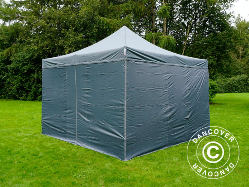 Snabbtält FleXtents PRO Steel 4x4m Grå, inkl. 4 sidor - Image 6