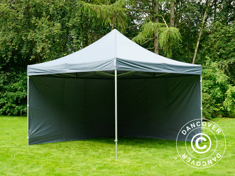 Snabbtält FleXtents PRO Steel 4x4m Grå, inkl. 4 sidor - Image 8