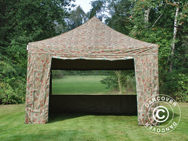 Snabbtält FleXtents PRO Steel 4x4m Kamouflage, inkl. 4 sidor - Image 5