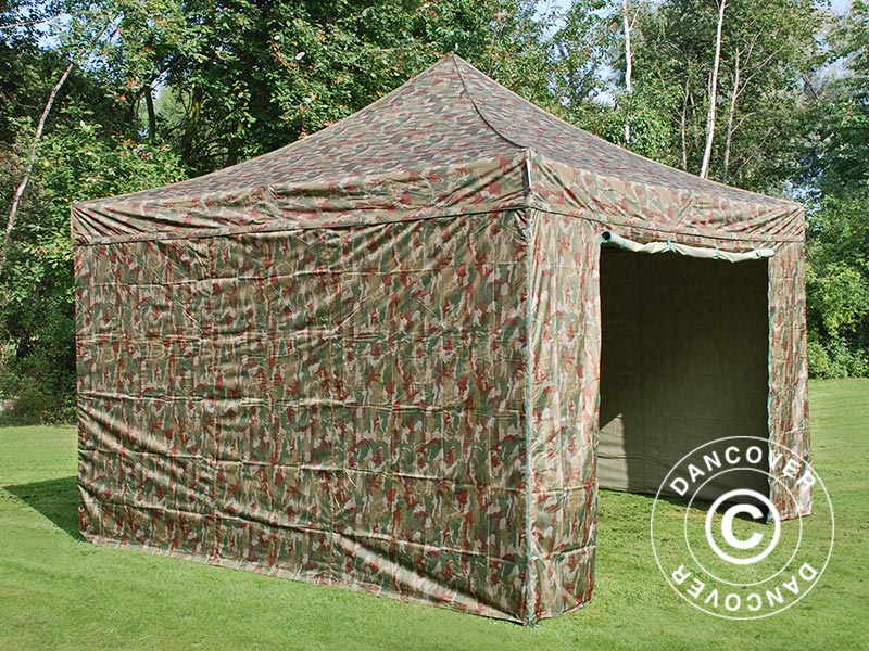 Snabbtält FleXtents PRO Steel 4x4m Kamouflage, inkl. 4 sidor - Image 6