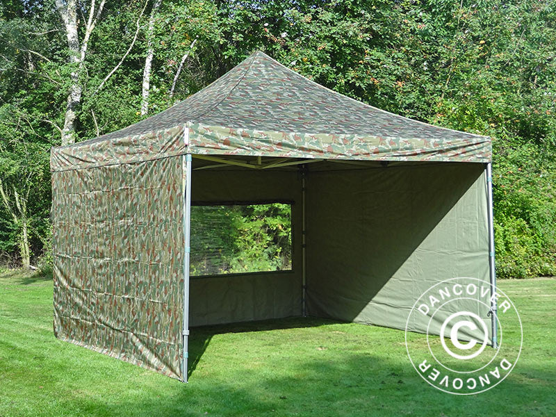 Snabbtält FleXtents PRO Steel 4x4m Kamouflage, inkl. 4 sidor - Image 7